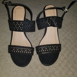 Black Summer Wedges